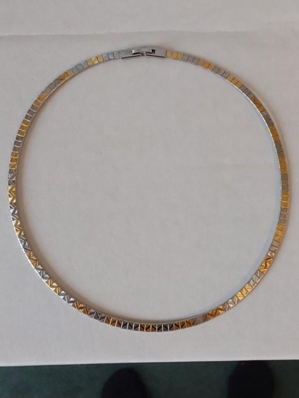 NWT Two-tone Gold and Silver Choker Necklace